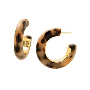 Gorjana Tortoise and Gold Hoop Earrings